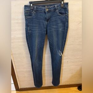 Kut From The Kloth Catherine mid-rise boyfriend jeans distressed denim jeans.